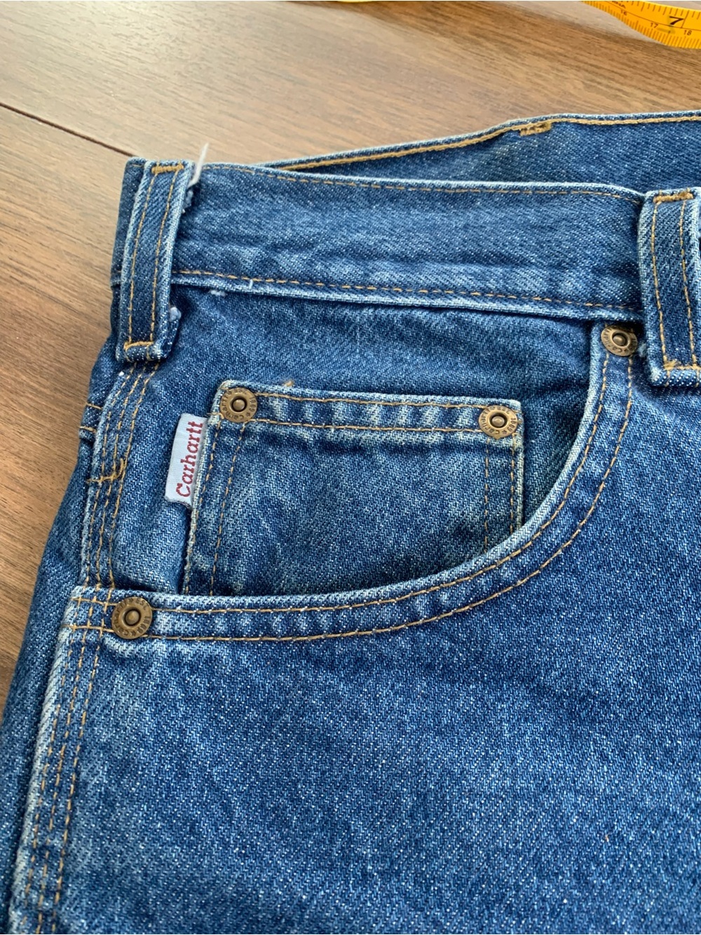 Carhartt Jeans Men's Dark Blue Carpenter Jeans with Utility Pockets size 40 - Picture 8 of 10